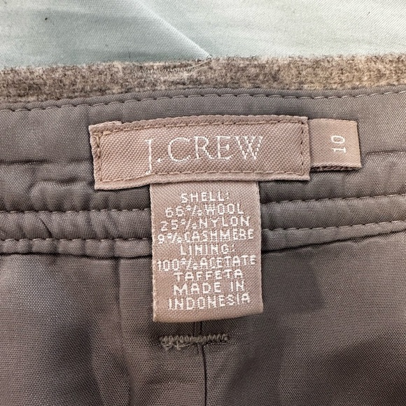 J Crew Women’s Wool Nylon Cashmere Mini Skirt Gray Lined. Sz: 10. Pockets. - Picture 7 of 13